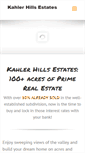 Mobile Screenshot of kahlerhills.com